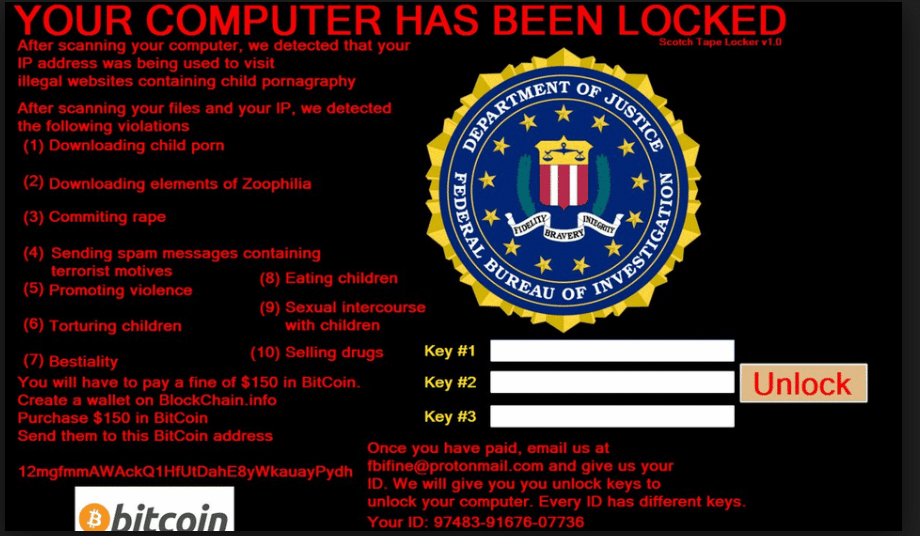 ransomware blokujące ekran